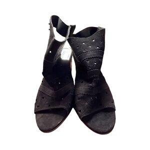 Dibat/Diba True Black Suede Perforated Ankle heels-from Evereve- NWT